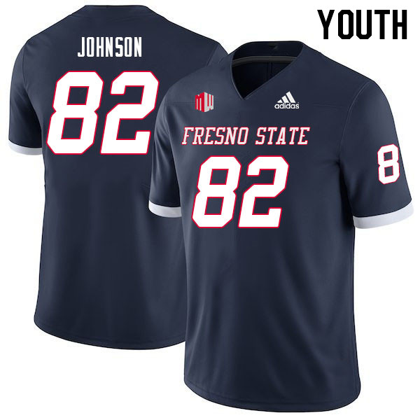Youth #82 Joshua Johnson Fresno State Bulldogs College Football Jerseys Sale-Navy